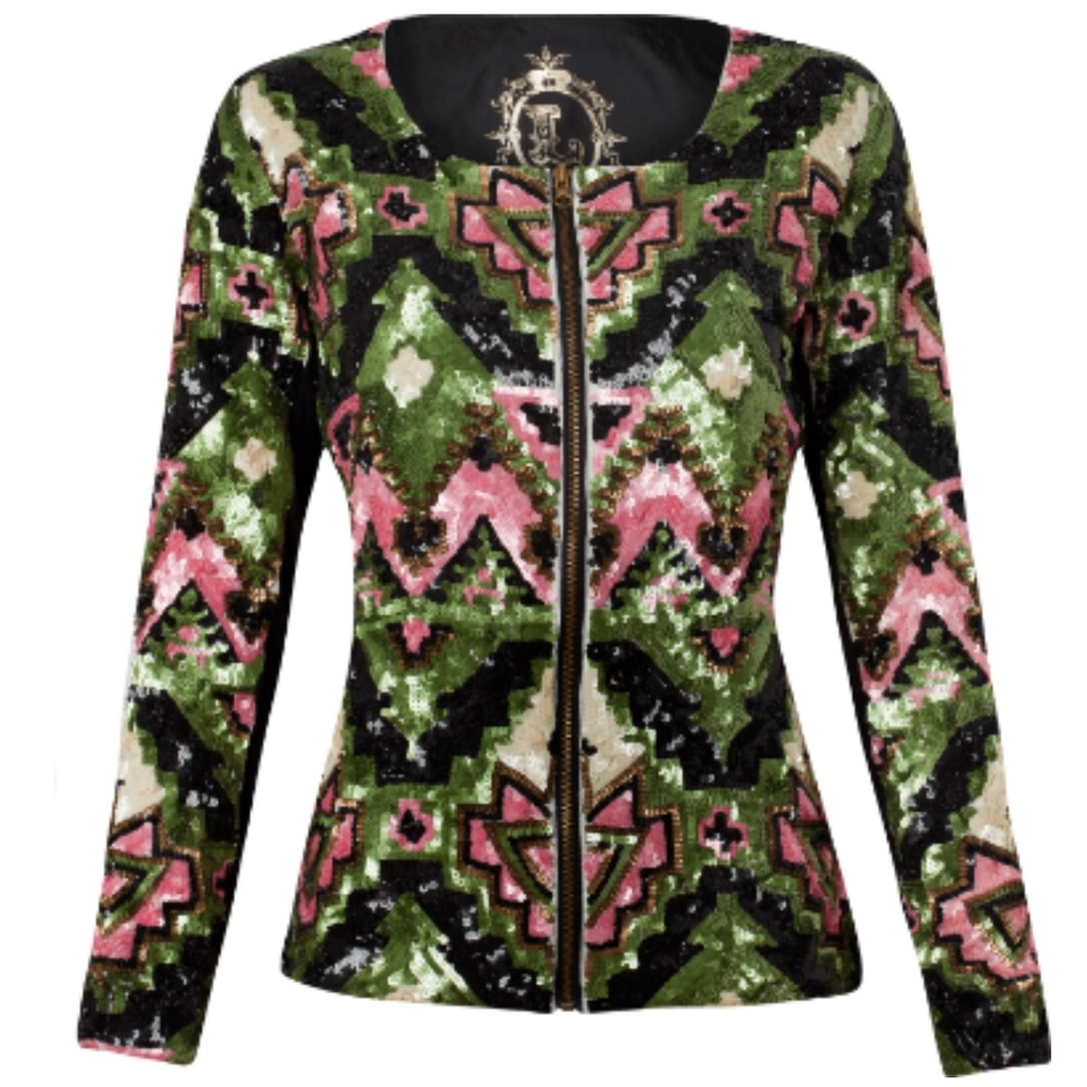 Desigual sequined zip up jacket!